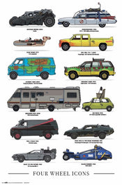 Grupo Erik GPE5459 Four Wheels Icons Affiche 61X91,5cm | yourdeclineoration.com