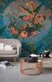 Komar Orient Bleu Papier Peint Intissé 200x270cm 4 bandes ambiance | yourdeclineoration.com