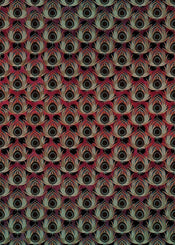Komar Paon Rouge Papier Peint Intissé 200x280cm 4 bandes | yourdeclineoration.com