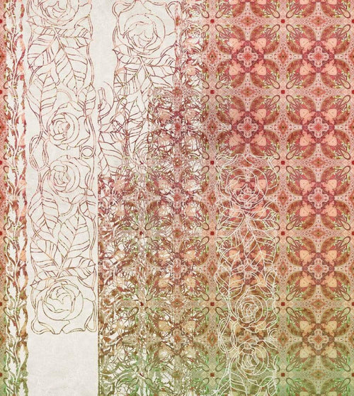 Komar Art Nouveau Rouge Papier Peint Intissé 250x280cm 5 bandes | yourdeclineoration.com