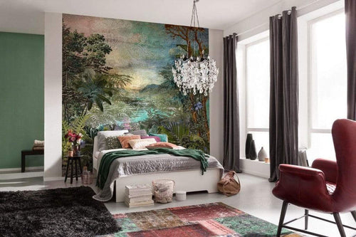 Komar Cours Fluvial Papier Peint Intissé 250x250cm 5 bandes ambiance | yourdeclineoration.com