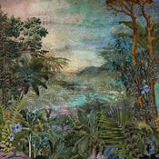 Komar Cours Fluvial Papier Peint Intissé 250x250cm 5 bandes | yourdeclineoration.com