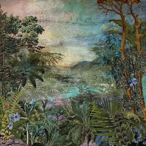 Komar Cours Fluvial Papier Peint Intissé 250x250cm 5 bandes | yourdeclineoration.com