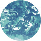 Komar Avengers Blue Power Papier Peint Adhésif 125x125cm Rond | yourdeclineoration.com