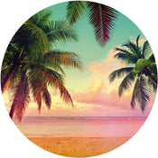 Komar Getaway Papier Peint 125x125cm Rond ambiance | yourdeclineoration.com