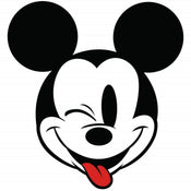 Komar Mickey Head Optimism Papier Peint Adhésif 125x125cm Rond | yourdeclineoration.com