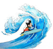Komar Mickey Surfing Papier Peint Intissé 300x280cm 6 bandes | yourdeclineoration.com