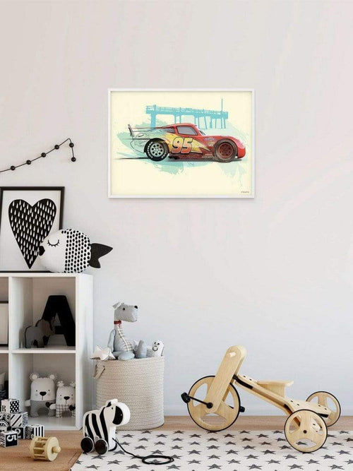 Komar Cars Lightning McQueen affiche art 40x30cm Sfeer | yourdeclineoration.com