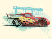 Komar Cars Lightning McQueen affiche art 40x30cm | yourdeclineoration.com