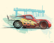 Komar Cars Lightning McQueen affiche art 50x40cm | yourdeclineoration.com