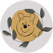 Komar Winnie Pooh Garland Papier Peint Adhésif 125x125cm Rond | yourdeclineoration.com