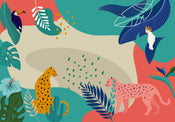 Komar Intisse Papier Peint Iax8 0041 Jungle Rendezvous | yourdeclineoration.com
