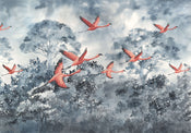 Komar Intisse Papier Peint Inx8 053 Flamingos In The Sky | yourdeclineoration.com