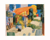 August Macke  Haus im Garten affiche art 71x56cm | yourdeclineoration.com