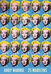 Andy Warhol  25 Colored Marilyns affiche art 45x65cm | yourdeclineoration.com