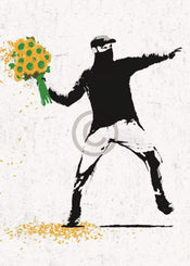Edition Street  Flower thrower affiche art 50x70cm | yourdeclineoration.com