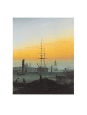 Caspar David Friedrich  Der Greifswalder Hafen affiche art 70x90cm | yourdeclineoration.com