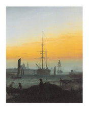 Caspar David Friedrich  Der Greifswalder Hafen affiche art 30x40cm | yourdeclineoration.com