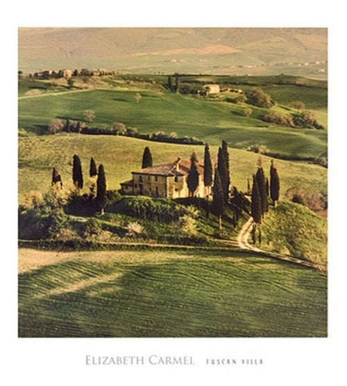 Elisabeth Carmel  Tuscan Villa affiche art 45x50cm | yourdeclineoration.com
