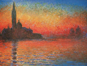 Claude Monet  Crepuscolo affiche art 80x60cm | yourdeclineoration.com