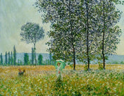 Claude Monet  Felder im FrÃ¼hling affiche art 90x70cm | yourdeclineoration.com