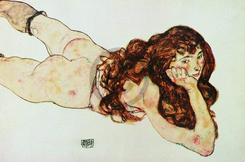 Egon Schiele  Nudo di ragazza affiche art 90x60cm | yourdeclineoration.com