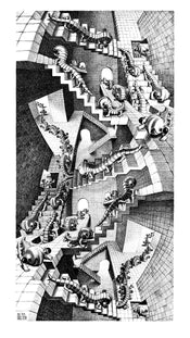 M. C. Escher  Treppenhaus affiche art 45x79cm | yourdeclineoration.com