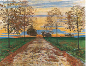 Ferdinand Hodler  Herbstabend 1892 affiche art 60x48cm | yourdeclineoration.com