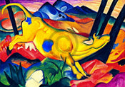 Franz Marc  Die gelbe Kuh affiche art 100x70cm | yourdeclineoration.com