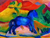 Franz Marc  Blaues Pferdchen affiche art 90x70cm | yourdeclineoration.com