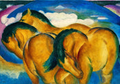 Franz Marc  Die kleinen gelben Pferde affiche art 100x70cm | yourdeclineoration.com