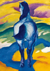Franz Marc  Blaues Pferd II affiche art 21x29.7cm | yourdeclineoration.com