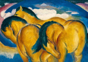 Franz Marc  Die kleinen gelben Pferde affiche art 29.7x21cm | yourdeclineoration.com