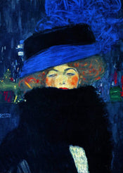Gustav Klimt  Lady with Hat affiche art 50x70cm | yourdeclineoration.com