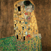 Gustav Klimt  Der KuÃŸ affiche art 98x98cm | yourdeclineoration.com