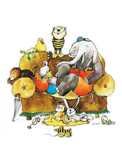 Janosch  Gruppenbild affiche art 48x58cm | yourdeclineoration.com