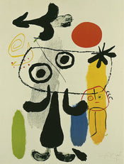 Joan Miro  Figur gegen rote Sonne II affiche art 70x100cm | yourdeclineoration.com