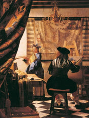 Johannes Vermeer  Die Malaffiche art affiche art 60x80cm | yourdeclineoration.com
