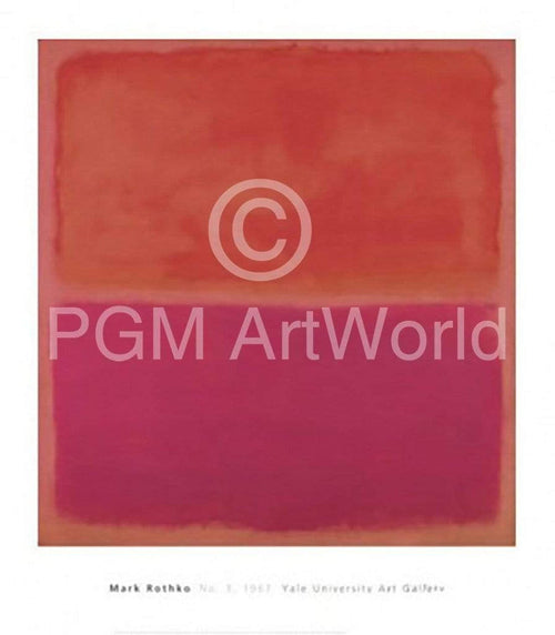 Mark Rothko  No. 3, 1967 affiche art 71x81cm | yourdeclineoration.com