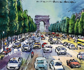 Michael Leu  Arc de Triomphe affiche art 60x50cm | yourdeclineoration.com