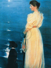 Peter Severin KrÃ¸yer  Summer evening at Skagen affiche art 60x80cm | yourdeclineoration.com