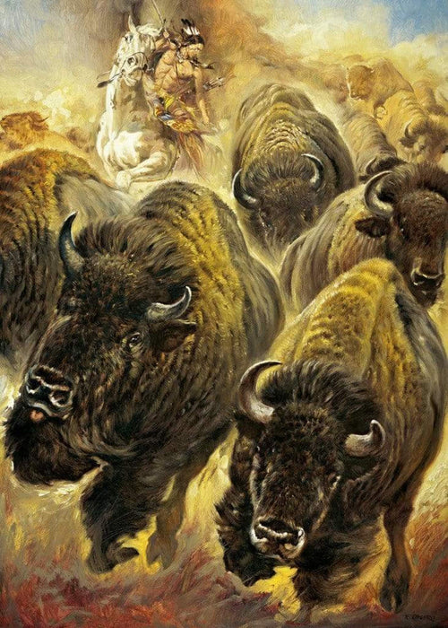Renato Casaro  BÃ¼ffeljagd affiche art 50x70cm | yourdeclineoration.com