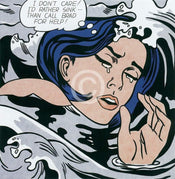 Roy Lichtenstein  Drowning Girl small affiche art 28x35.5cm | yourdeclineoration.com