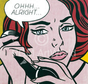 Roy Lichtenstein  Oh Alright affiche art 35.5x28cm | yourdeclineoration.com