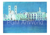 Ralf Westphal  Weisse Hafenstadt in Apulien affiche art 40x30cm | yourdeclineoration.com