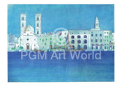 Ralf Westphal  Weisse Hafenstadt in Apulien affiche art 70x50cm | yourdeclineoration.com