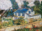 Vincent Van Gogh  Case ad Auvers affiche art 80x60cm | yourdeclineoration.com
