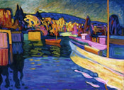 Wassily Kandinsky  Herbstlandschaft mit Booten affiche art 80x60cm | yourdeclineoration.com