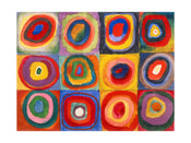 Wassily Kandinsky  Farbstudie Quadrate affiche art 80x60cm | yourdeclineoration.com