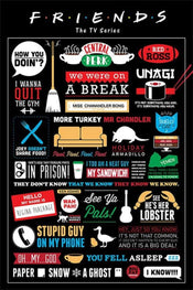 Pyramid Friends Infographic Affiche 61x91,5cm | yourdeclineoration.com